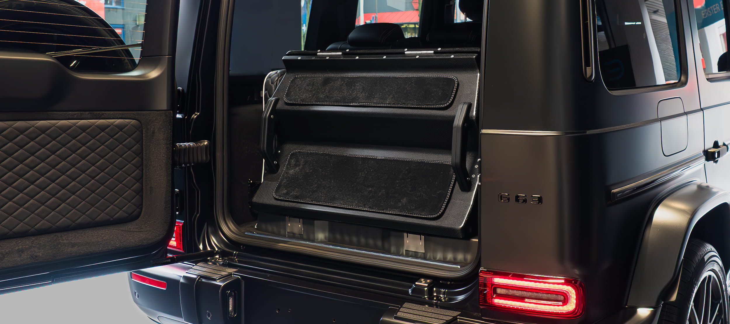 DogStairs fitted to a vehicle boot